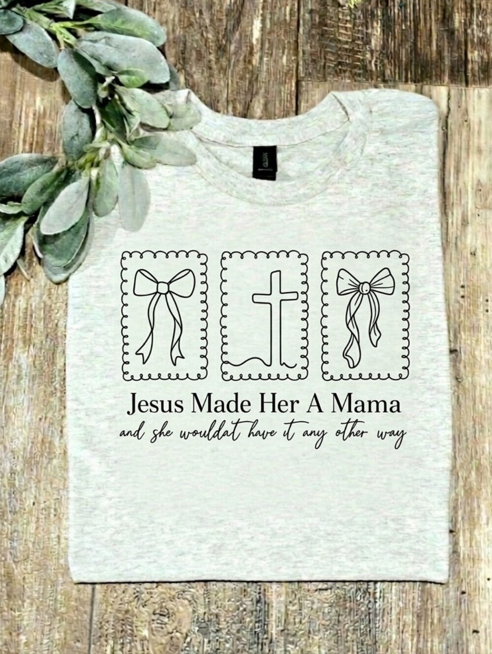 Mama shirt Jesus Made Her A Mama Mom cross cute popular Religious